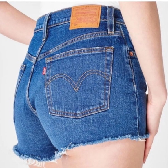Levi's 501 Raw Hem High Rise Denim Shorts W30 EUC sz 30 - Picture 11 of 11